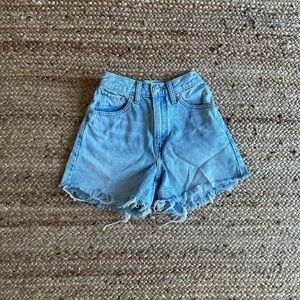 Levi's Women's Cotton Cinch-Waist Cut Off Denim Shorts